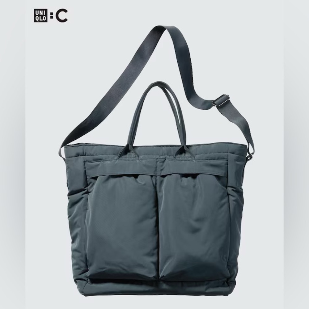 Uniqlo 2-way Utility Tote Bag Grey